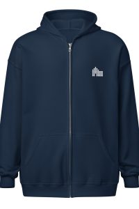 Church Society classic navy zip hoodie (unisex fit)