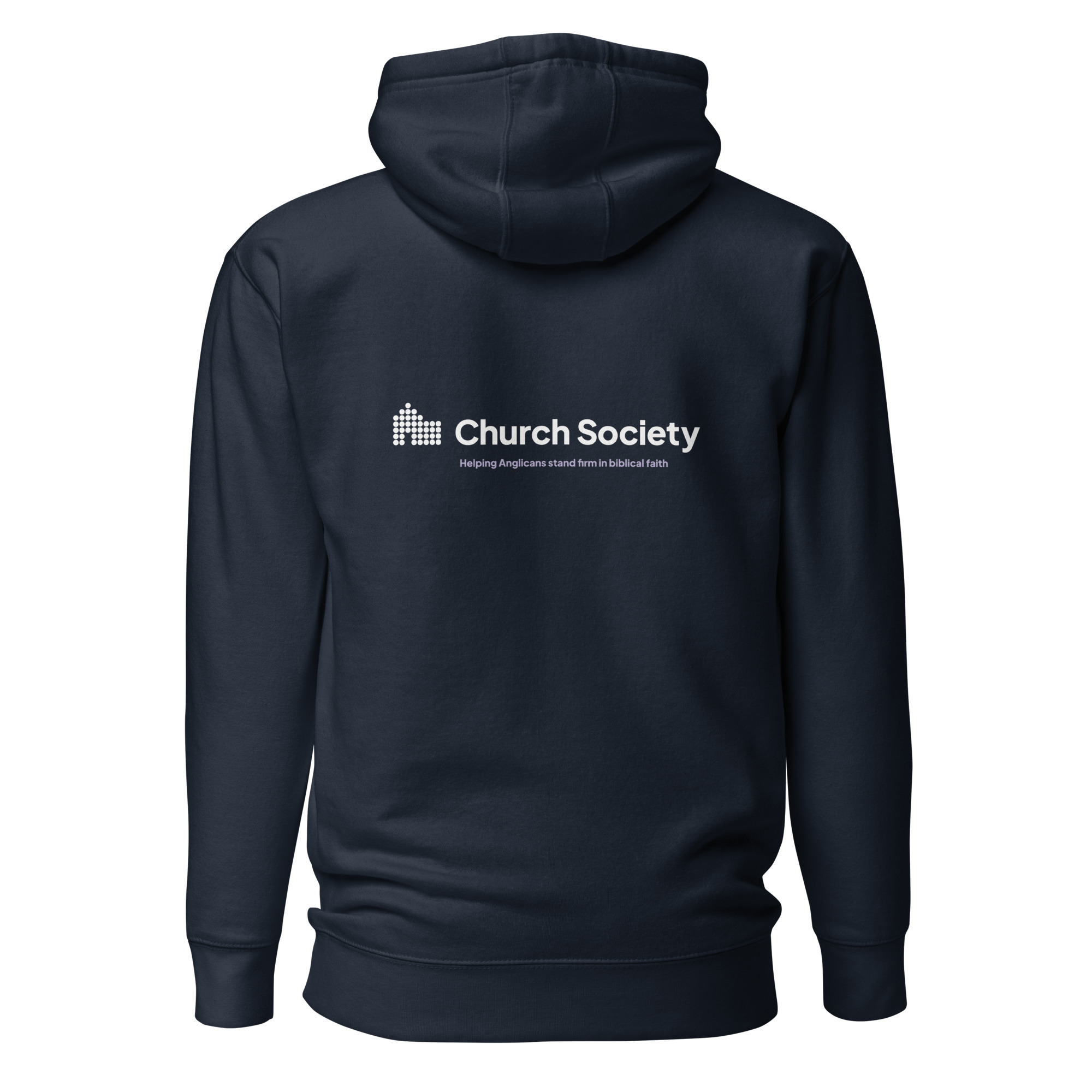 Church Society classic navy hoodie (unisex fit) - Image 2